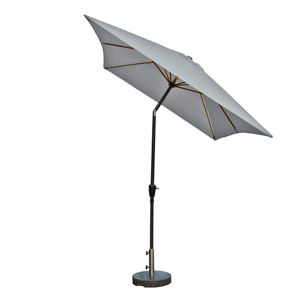 Kopu® Bilbao Parasol Rechthoekig 150x250 cm met Knikarm - Lichtgrijs