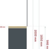 Feistos Gereedschapskast Apollo 8 Met geperforeerde wand - 46x204x200cm | Grijs/zwart