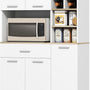 Keukenkast Scandinavisch Design met Glazen Deuren - Wit