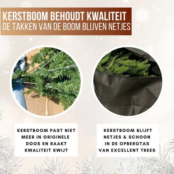 Excellent Trees® Kerstboom Opbergtas - Kerstboomtas tot 160cm bomen - tas kerstboom