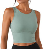 SparkNine Supportflex Sporttop met Built-in Bra - uitneembare pads - XL - groen - sport bh - met hoge ondersteuning - cropped