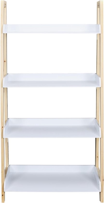 Home Deco Factory Wandrek 4 lagen 60x30x117 cm - Wit