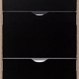 5five Schoenenkast 3 lades 60x24x118 cm voor 18 paar - bruin/zwart