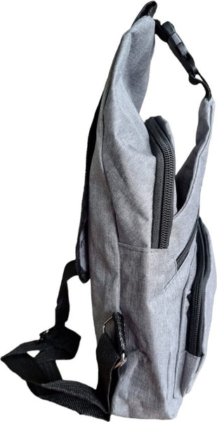 Sasemy - Borsttas Sling Bag Voor Heren - Sling Bag - 3 rits-vakken - Dames - Heren - Grijs #7 - 30 x 16 x 6 - Slingbag - Sbag - Schoudertas - Rugzak - Crossbody bag - Vaderdag Cadeau - Verjaardag Cadeau - Sinterklaas Cadeau - Kerst Cadeau