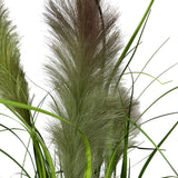 Kopu® Kunstplant Chinees Riet 120 cm - 4 pluimen - in zwarte pot