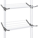 4goodz Droogrek 24 meter Inklapbaar op Wielen 62x125x174 cm - Wit