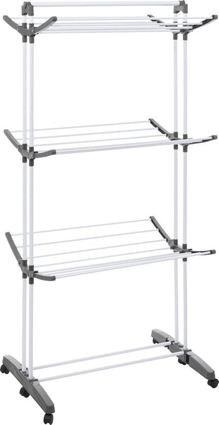 4goodz Droogrek 24 meter Inklapbaar op Wielen 62x125x174 cm - Wit