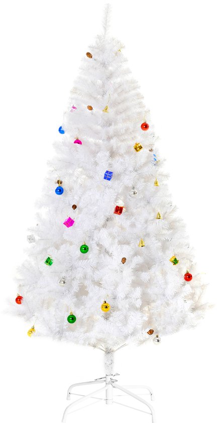 Witte Kunstkerstboom Kant-en-Klaar met decoratie - Wit
