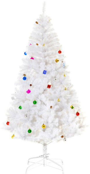 Witte Kunstkerstboom Kant-en-Klaar met decoratie - Wit
