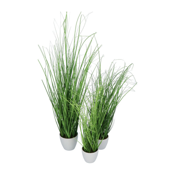 Kopu® set 3 stuks kunstplanten Grasplant 40-50-60 cm in Witte Sierpot