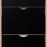 5five Schoenenkast 3 lades 60x24x118 cm voor 18 paar - bruin/zwart