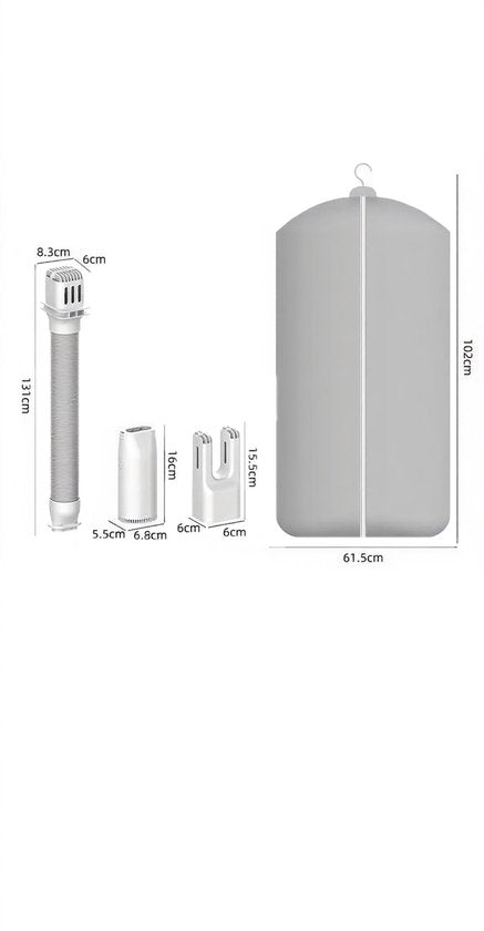 Elektrische Kledingdroger & Warme Lucht Blazer – Draagbare Wasdroger voor Kleding, Schoenen & Dekens – Sneldrogend, Anti-Bacterieel & Compact