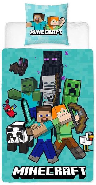 Minecraft - Microvezel Beddengoed Set (140x200cm + 63x63cm)
