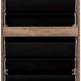 5five Schoenenkast 3 lades 60x24x118 cm voor 18 paar - bruin/zwart