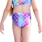 Zeemeerminstaart met bikini verkleed set Blauw, Paars en Roze