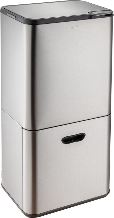 Luzzo Kansas Push Afvalscheidingsprullenbak 63 liter 3 bakken