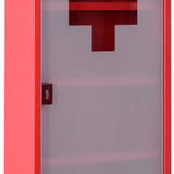 4goodz Medicijnkastje EHBO-kastje met slot RVS 12x30x60 cm - Rood