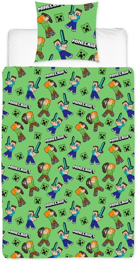 Minecraft - Microvezel Beddengoed Set (140x200cm + 63x63cm)