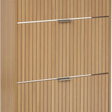 Schoenenkast Tasso 3 lades 24x63x131 cm - voor 18 paar - Bruin