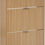 Schoenenkast Tasso 3 lades 24x63x131 cm - voor 18 paar - Bruin
