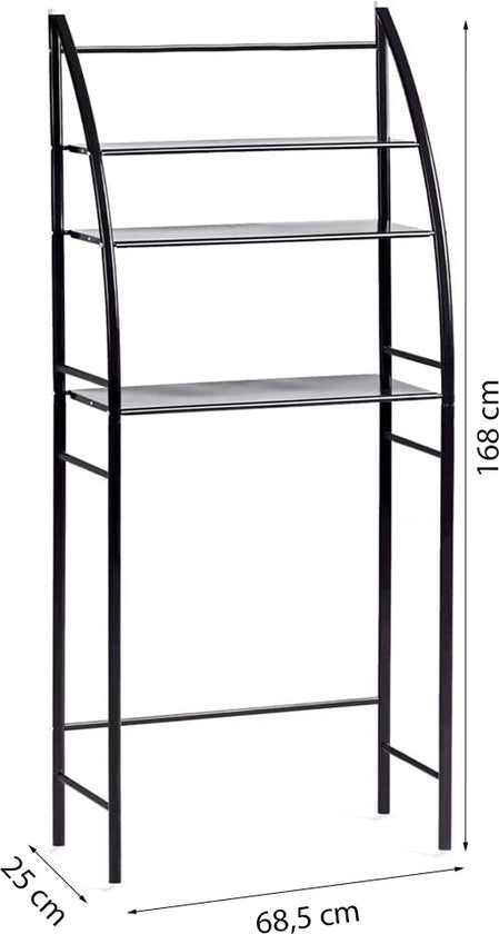 Wasmachine Ombouw - Zwart - Universeel - Wasmachine Organizer - Wasmachine Kast