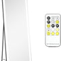 4goodz 2-in-1 staande passpiegel met LED-licht, vrijstaand, aluminium, verstelbaar licht