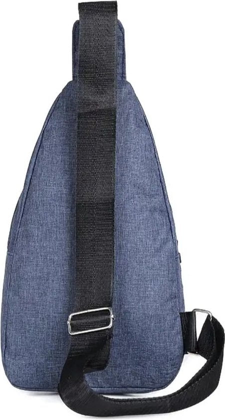 Sasemy - Borsttas Sling Bag Voor Heren - Sling Bag - 2 rits-vakken - Dames - Heren - Blauw #2 - 30 x 16 x 6 - Slingbag - Sbag - Schoudertas - Rugzak - Crossbody bag - Vaderdag Cadeau - Verjaardag Cadeau