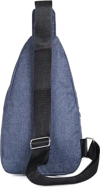 Sasemy - Borsttas Sling Bag Voor Heren - Sling Bag - 2 rits-vakken - Dames - Heren - Blauw #2 - 30 x 16 x 6 - Slingbag - Sbag - Schoudertas - Rugzak - Crossbody bag - Vaderdag Cadeau - Verjaardag Cadeau