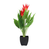 Kopu® Kunstplant Guzmania 58 cm met 3 oranje bloemen - Nepplant