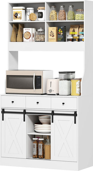 Moderne Keukenkast met Verstelbare planken - Wit