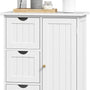 4goodz Buffetkast Badkamer Ladekast, 3 Laden, 3 Planken, MDF, Wit