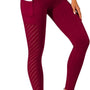 SparkNine Novawave sportlegging dames - squatproof - ademend - met zakken - S - rood - mesh panelen - elastisch & stijvol