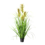 Kopu® Kunstplant Chinees Riet 120 cm - 4 pluimen - in zwarte pot