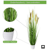Kopu® Kunstplant Pampusgras 110 cm - 5 pluimen - in witte pot