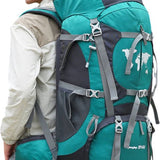 Backpack - Blauw - 79 x 33 x 23 cm - Backpack Organizer - Met Waterzak - Backpack 75 Liter - Backpack Heren - Backpack Vrouwen - Back Pack Heren - Back Pack Vrouwen - Flightbag