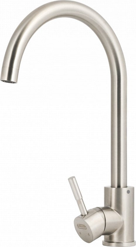 Luzzo® Iseo Mengkraan Wastafel – Brushed zilver – Moderne Badkamerkraan