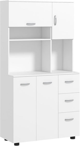 Tijdloze Keukenkast Voorraadkast Extra Groot 40x89x168 cm - Wit