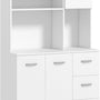 Tijdloze Keukenkast Voorraadkast Extra Groot 40x89x168 cm - Wit