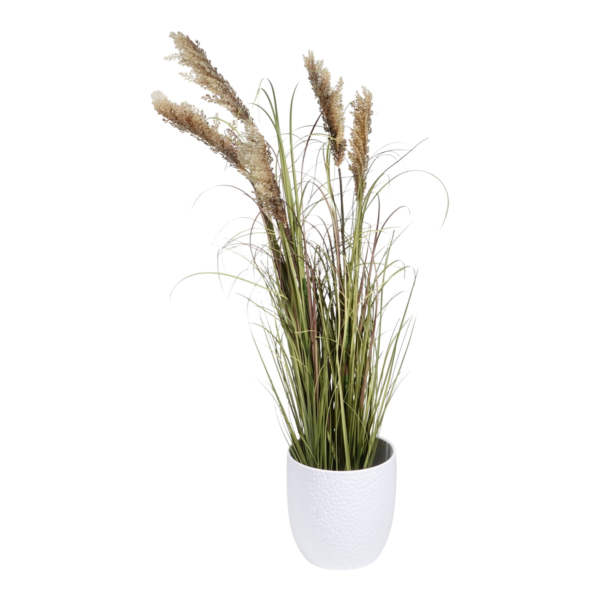 Kopu® Kunstplant Pluimgierst 122 cm - 5 halmen - in zwarte pot