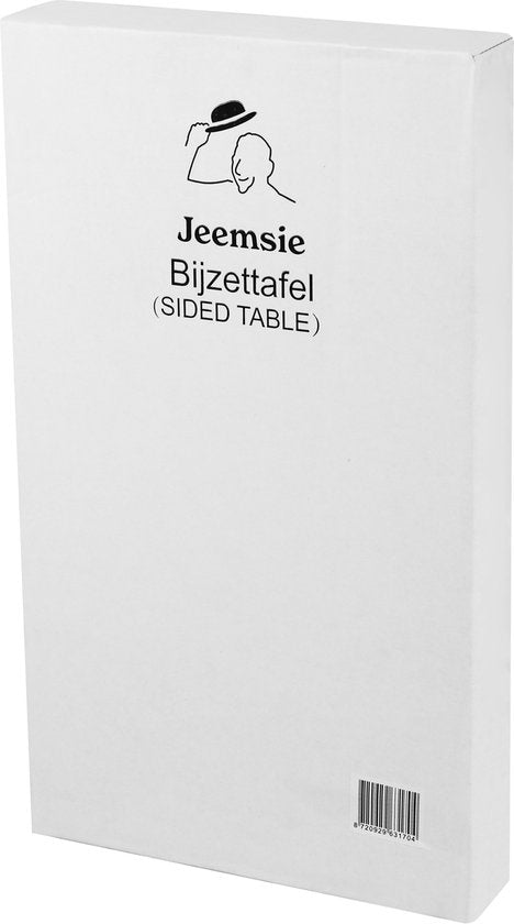 Bijzettafel Industrieel – Laptoptafel Bank – C-vorm Tafel – Smalle Bijzettafel – Houtlook Blad – Metaal Frame – Voor Woonkamer en Slaapkamer