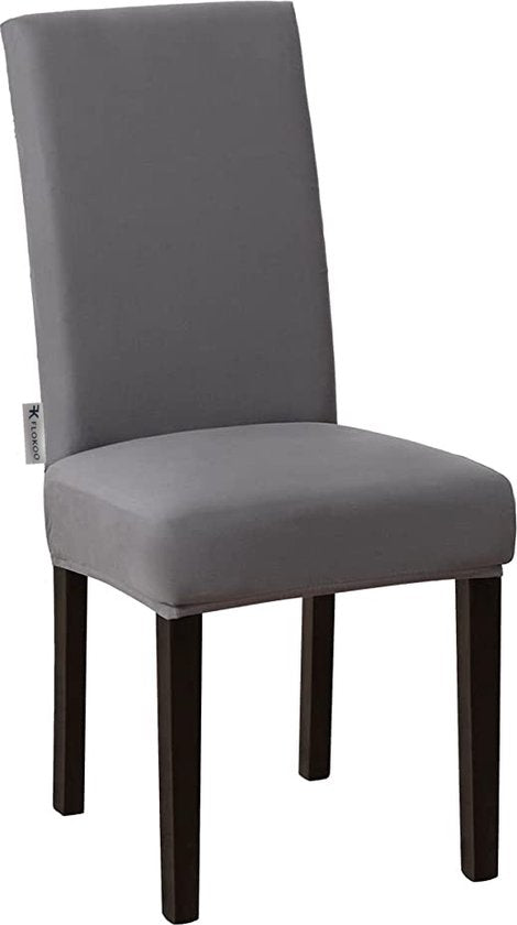 Stoelhoezen - Eetkamerstoel Hoes - 6 Stuks - Grijs - Bescherm stijlvol je stoelen - Eetkamerstoel Hoes Stretch