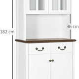 Keukenkast buffetkast met 2 laden en 2 Open vakken 76x38x182 cm