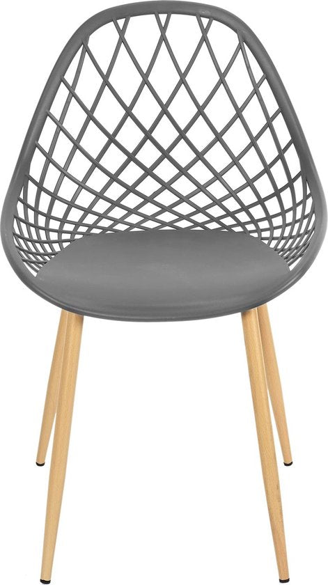 Home Deco Factory Murcia 4 stuks Comfortabele tuinstoelen - Grijs