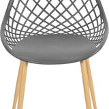 Home Deco Factory Murcia 4 stuks Comfortabele tuinstoelen - Grijs