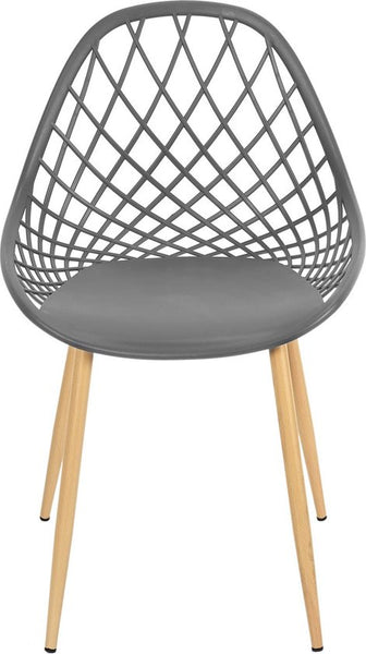 Home Deco Factory Murcia 4 stuks Comfortabele tuinstoelen - Grijs