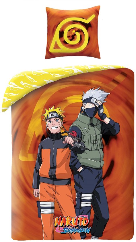 Naruto Shippuden - Naruto en Kakashi Microvezel Beddengoed Set (140x200cm + 63x63cm)