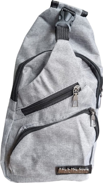 Sasemy - Borsttas Sling Bag Voor Heren - Sling Bag - 3 rits-vakken - Dames - Heren - Grijs #7 - 30 x 16 x 6 - Slingbag - Sbag - Schoudertas - Rugzak - Crossbody bag - Vaderdag Cadeau - Verjaardag Cadeau - Sinterklaas Cadeau - Kerst Cadeau