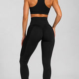 SparkNine Smoothlift sportlegging dames - M - zwart - naadloos - tummy control - scrunch - squatproof - zacht & comfortabel