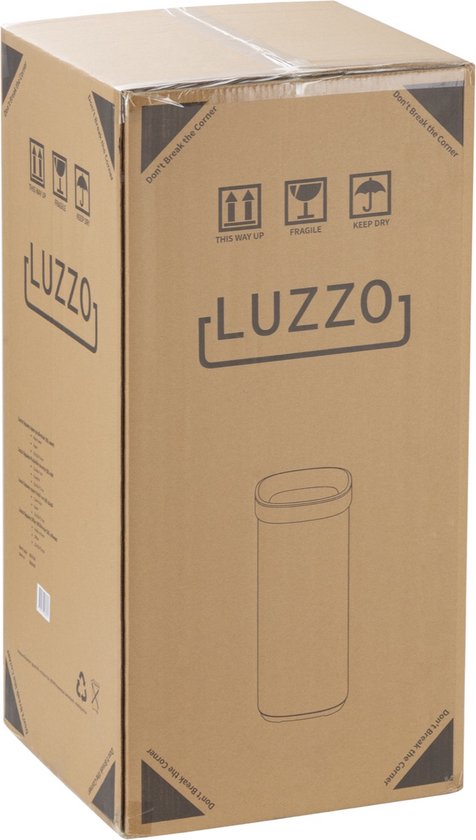 Luzzo® Open Square Prullenbak 50 liter - afvalbak-vuilnisbak -Zwart