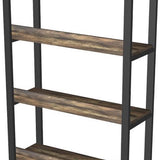 4livingz Retro Boekenkast met 4 planken 30x80x144 cm - Bruin/Zwart